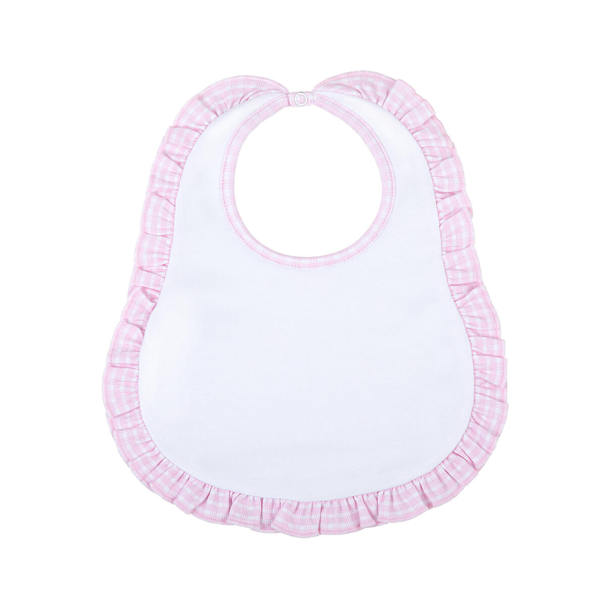 New Beginnings Pink Ruffle Bib