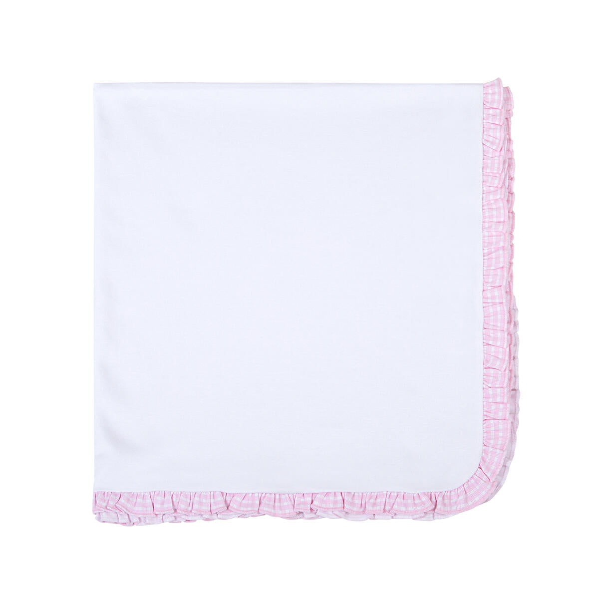 New Beginnings Pink Ruffle Receiving Blanket