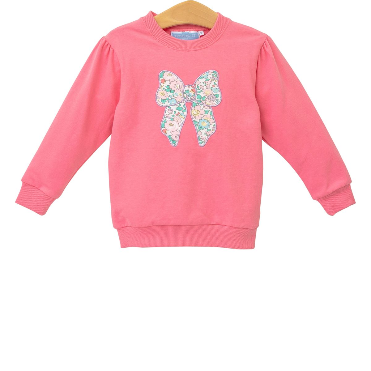 French Terry Pullover - Floral Bow