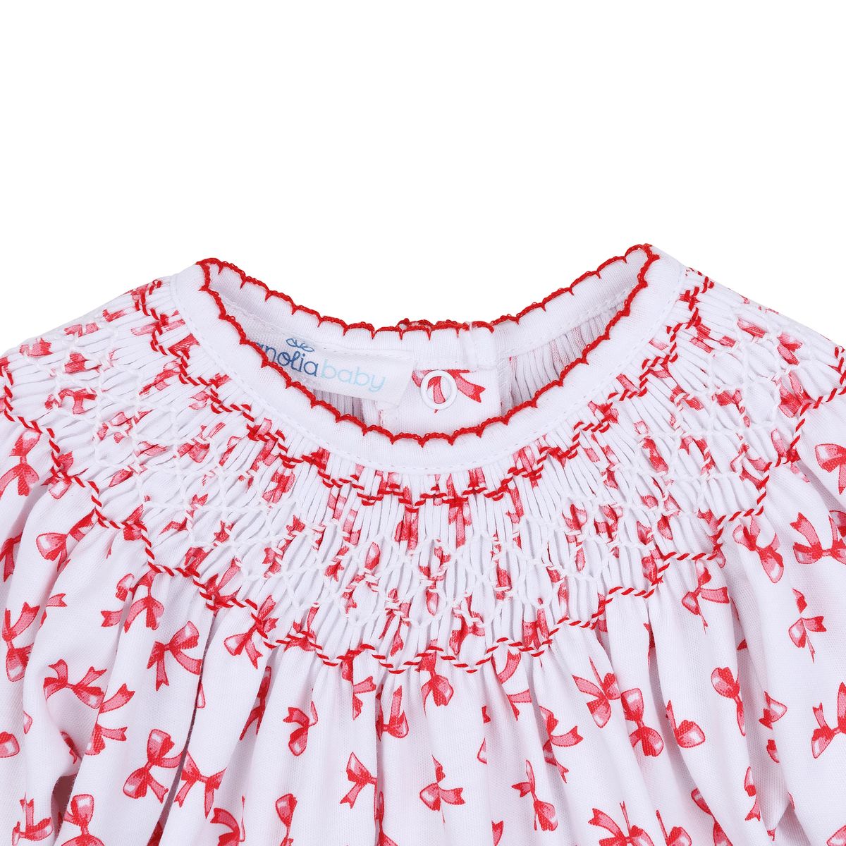 Scarlett Bows Bishop Long Sleeve Bubble - Red