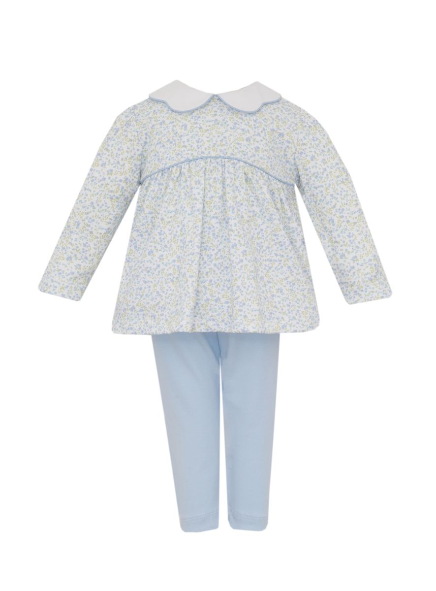 Caroline Blue Floral Legging Set