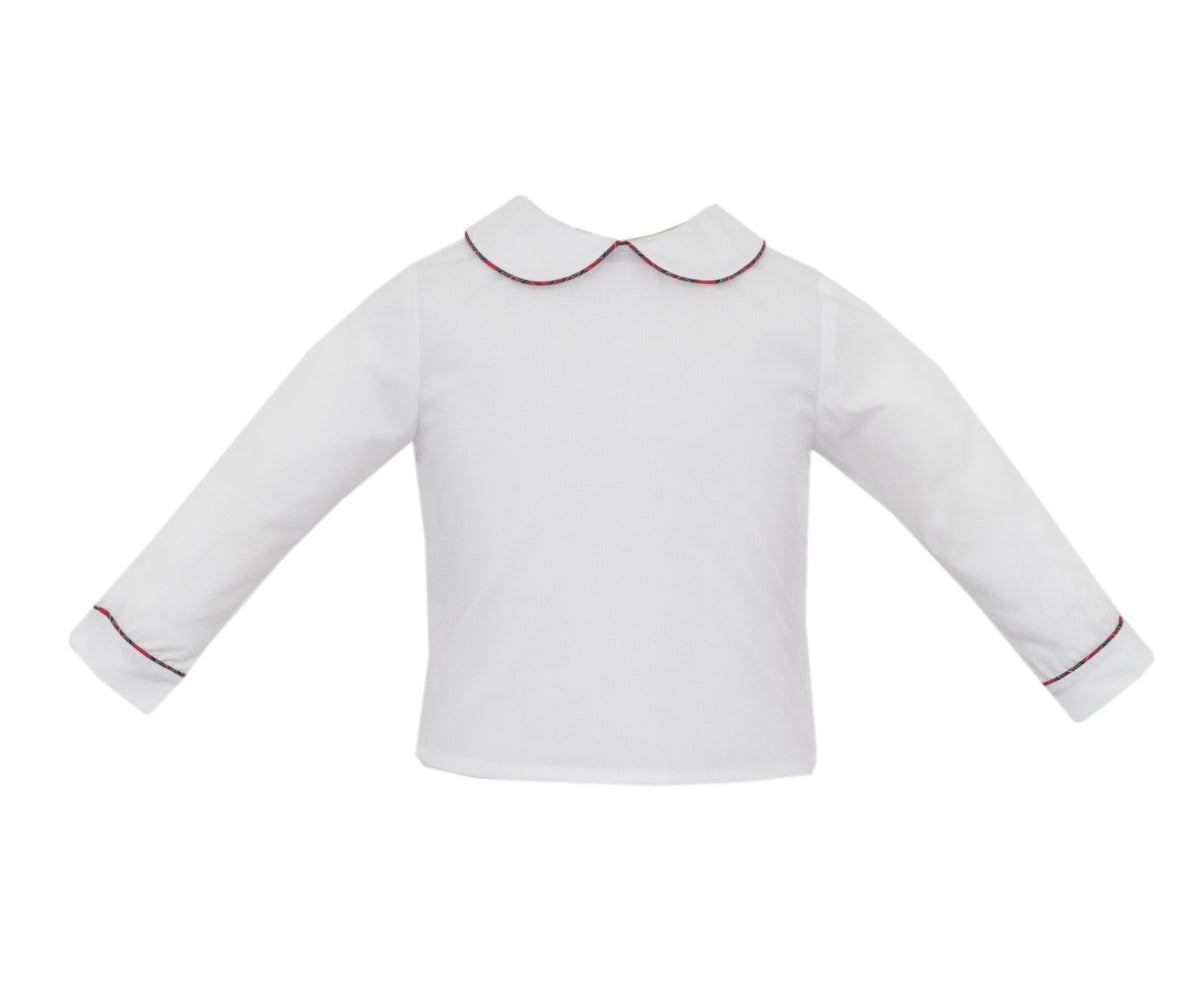 Charles White Boys Shirt w/ Red Piping