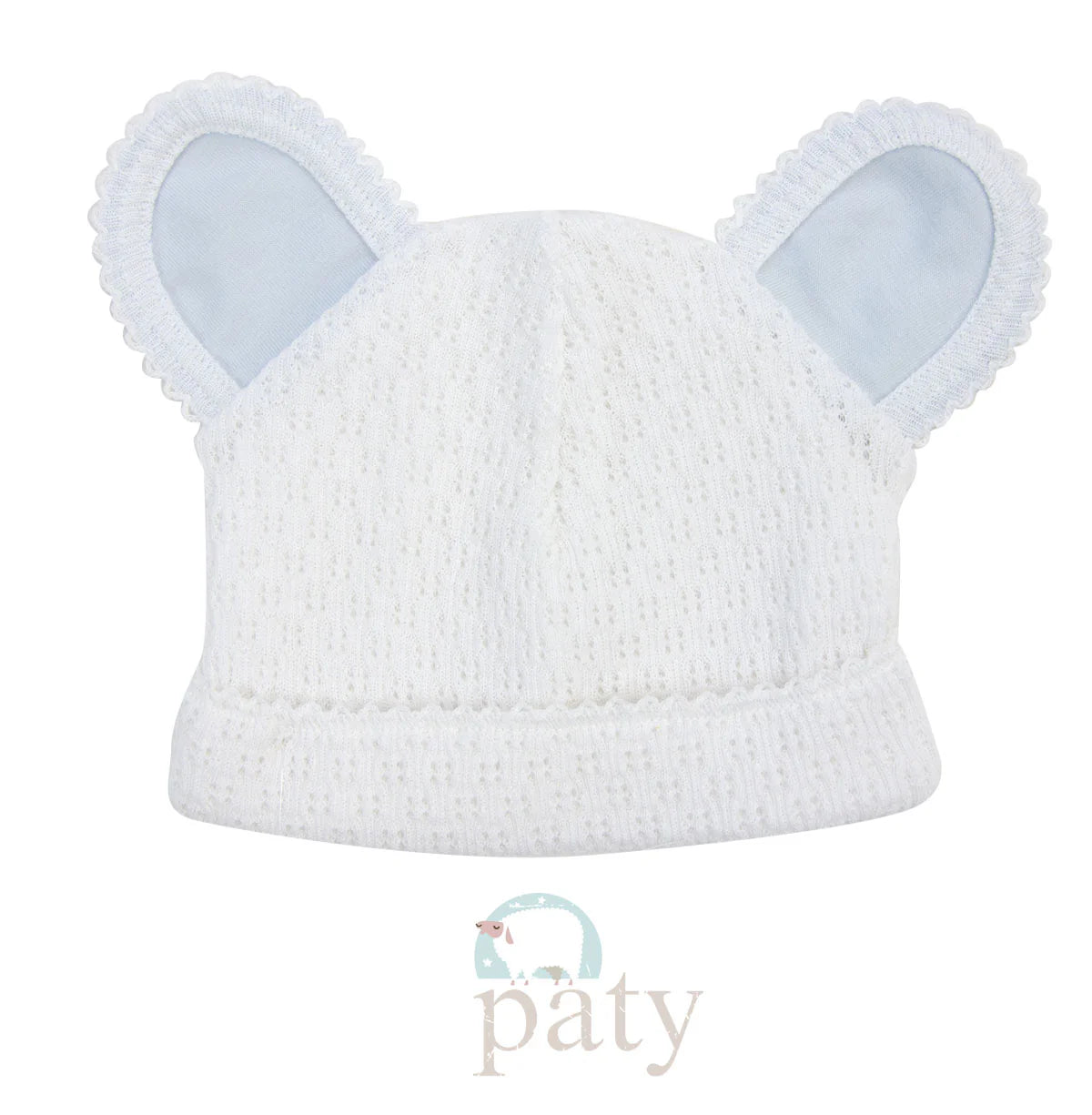 Bear Cap in White/Blue