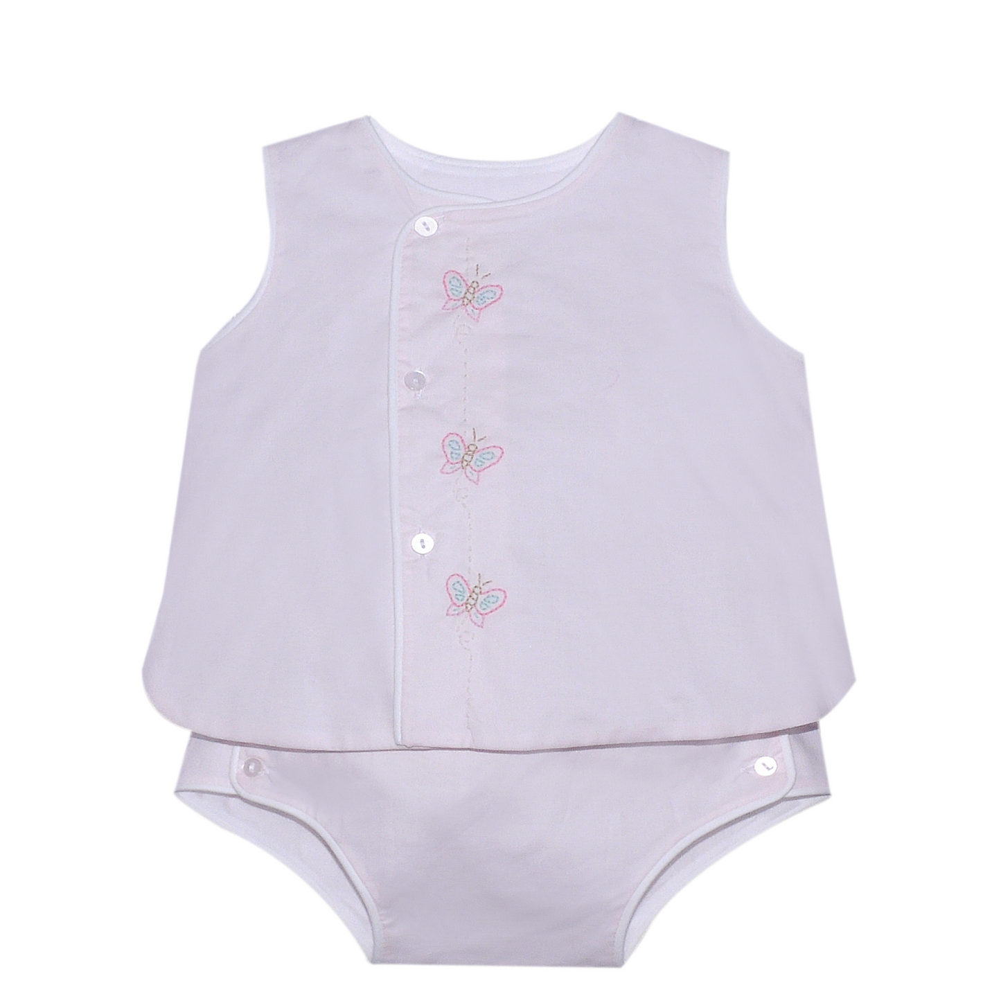Pink Blanche Diaper Set - Butterflies