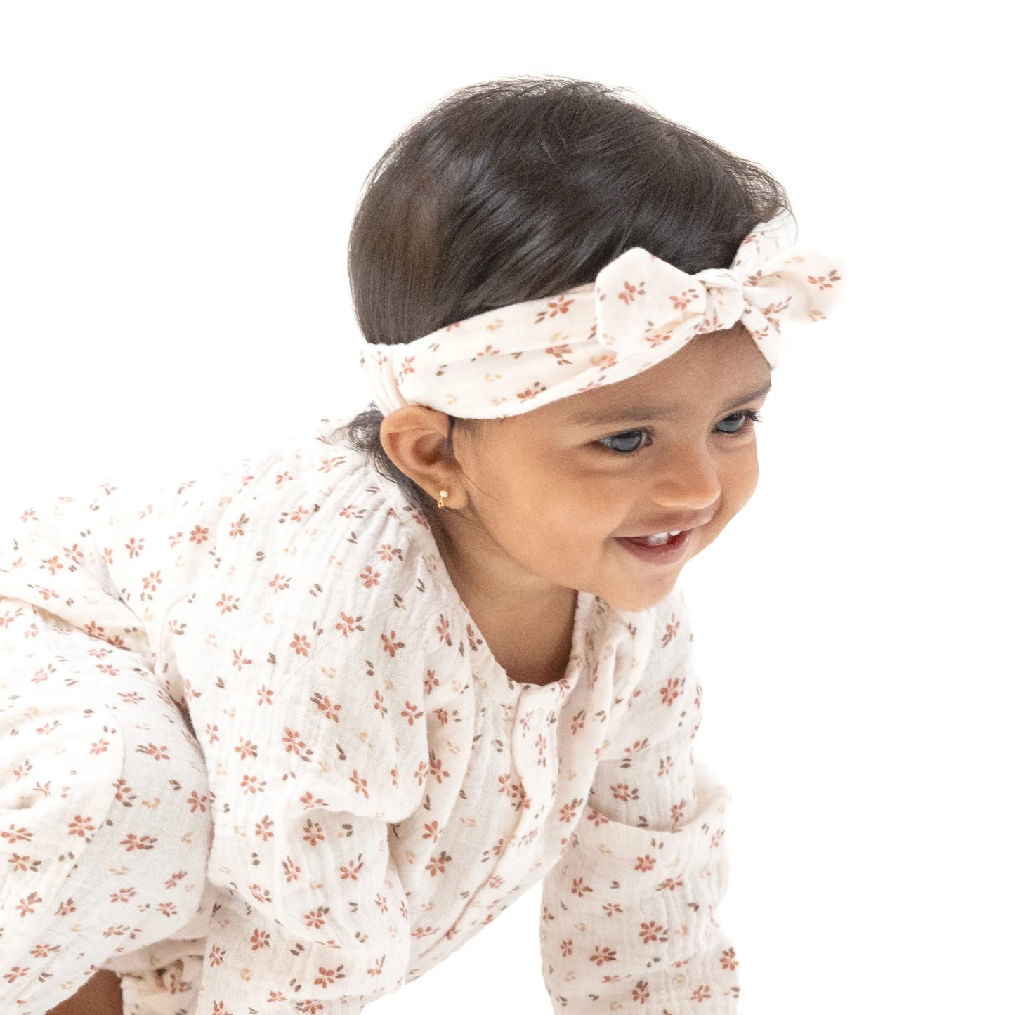 Knot Headband - Carrie Floral Muslin