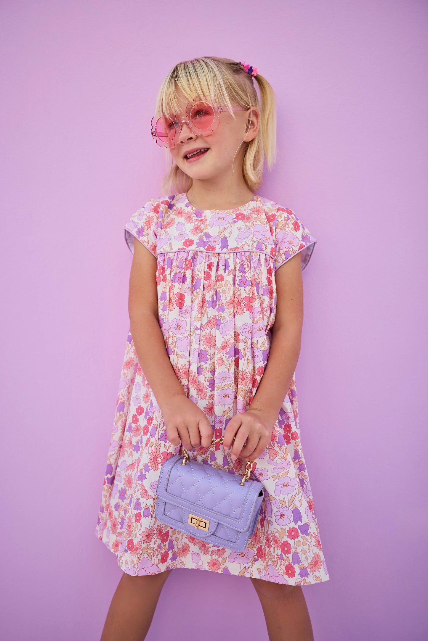 Charlotte Dress - Lisle Lavender Floral