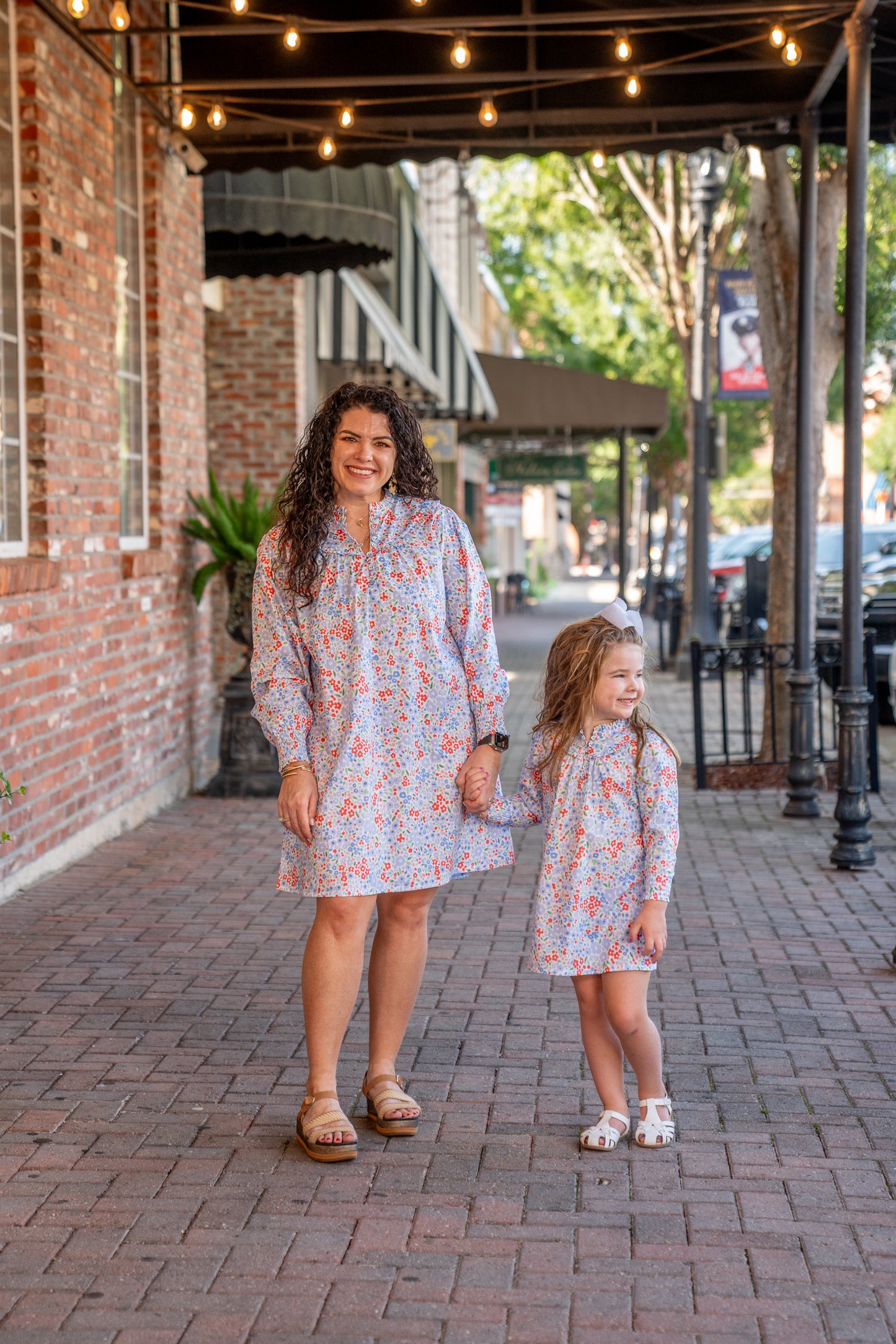 Ann Pepper Mom Blue Red Floral Dress