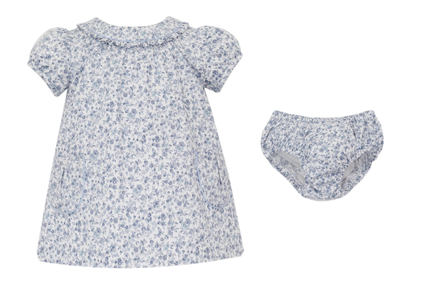 Roxanne Blue Liberty Floral Diaper Set