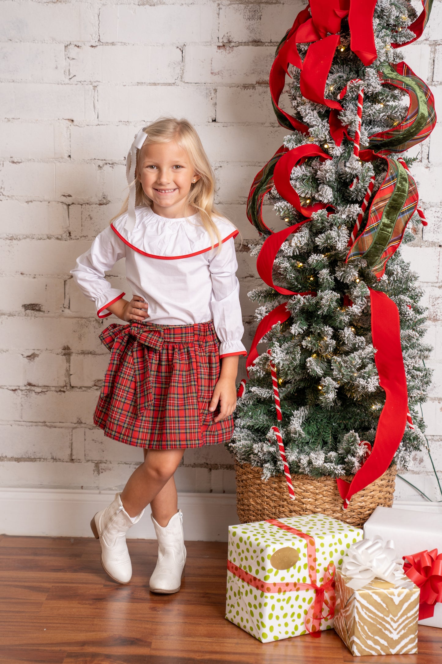 Larrison Dressy Red Ruffle Collar Shirt