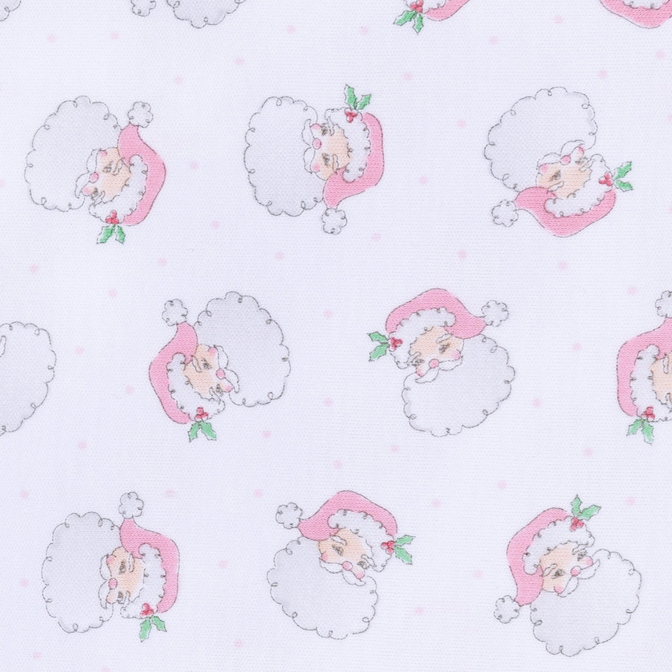 Santa Baby Zip Pajamas - Pink