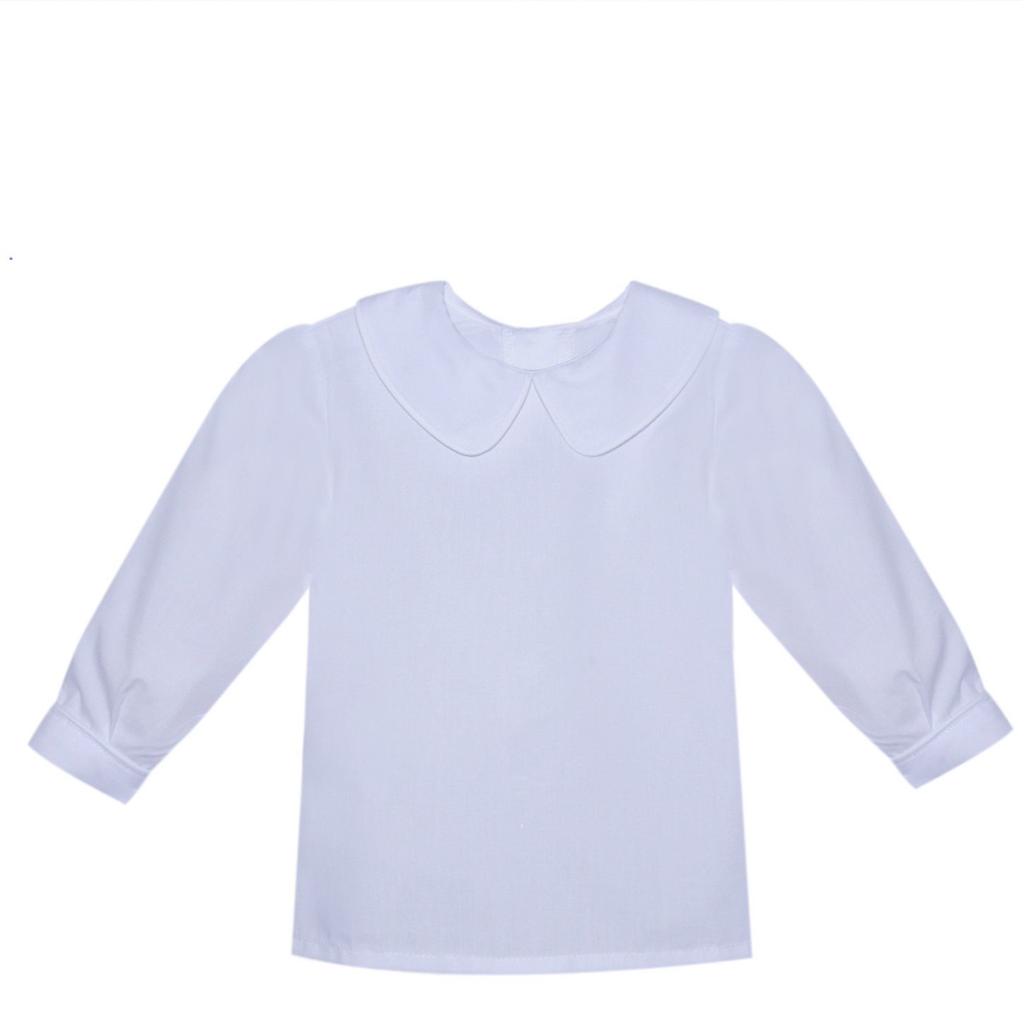 White Long Sleeve Peter Pan
