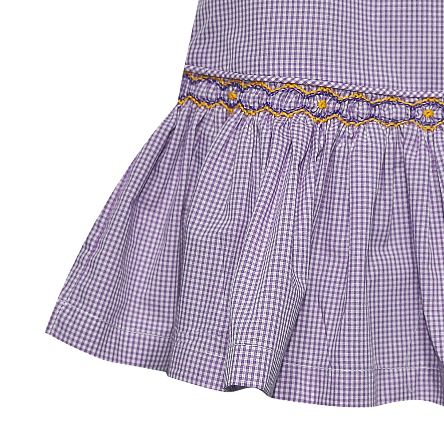 Tiger Purple Smocked Drop Waist Dress