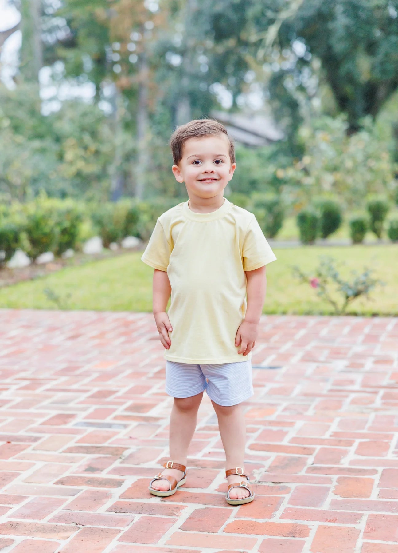 Drew Short Set - Yellow/Blue Stripe