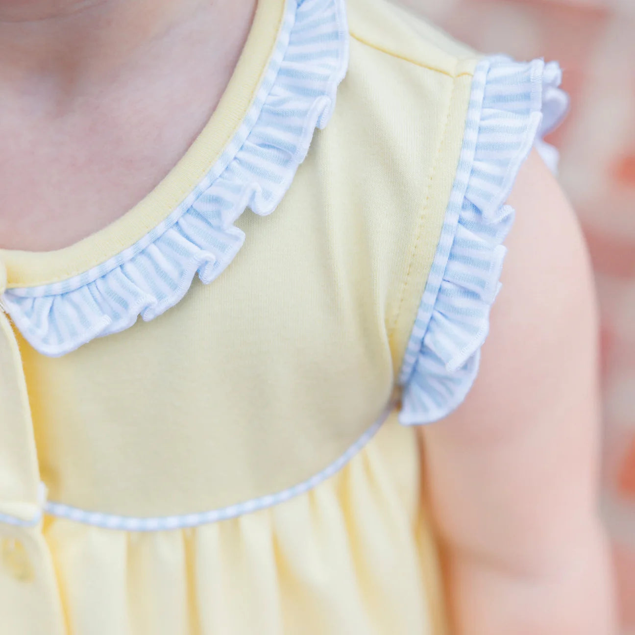 Harper Bloomer Set - Yellow/Blue Stripe