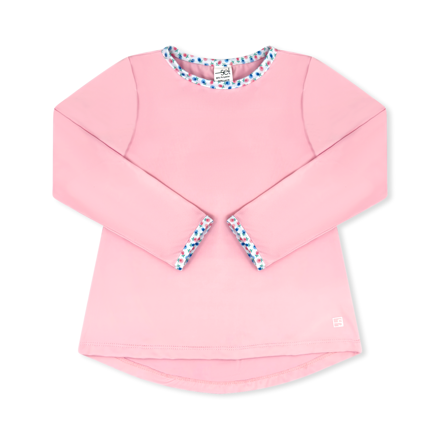 Taylor T Long Sleeve - cotton candy pink and kindness blooms floral
