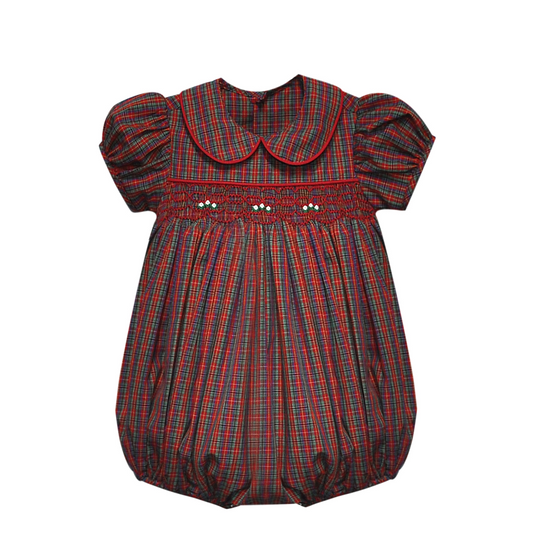 Juliette Girl Bubble - Red Plaid