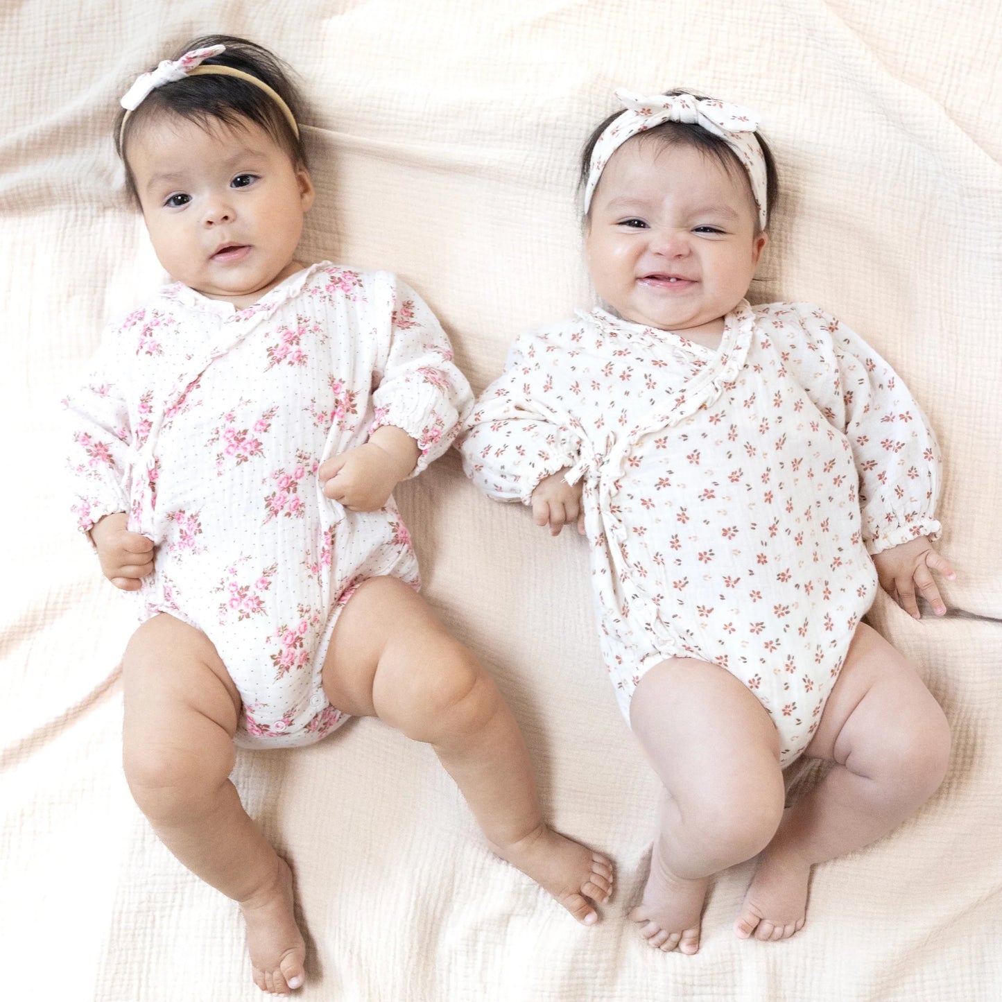 Carrie Floral Muslin Kimono Bodysuit