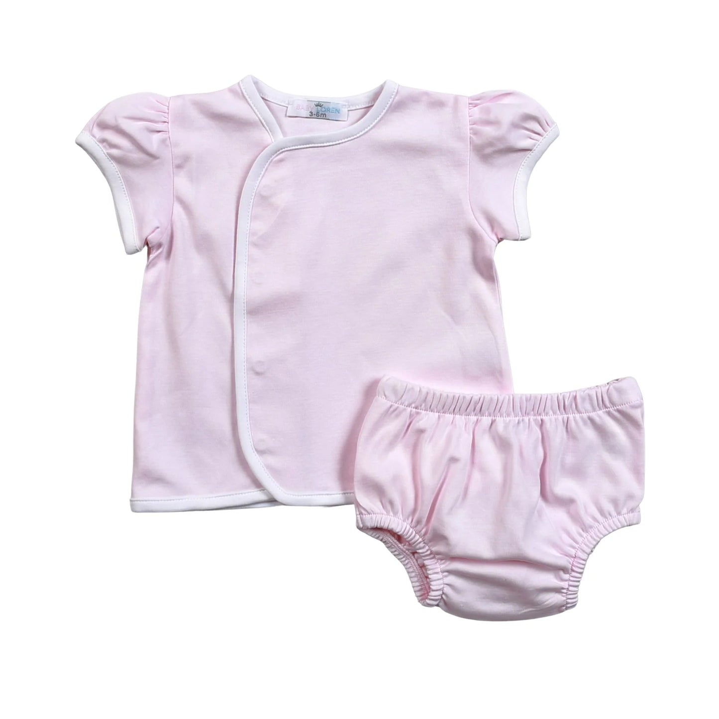 Pink Pima Diaper Set