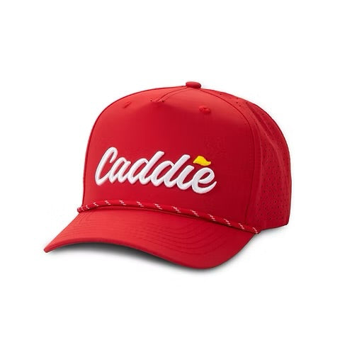 Youth Caddie Performance Rope Hat - Red/White