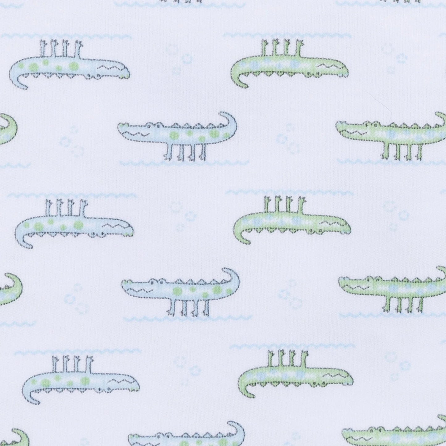 Blue Alligator Pie Zipper Footie