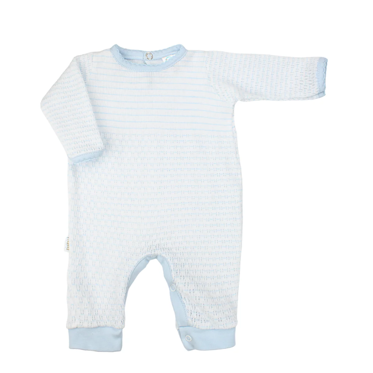Pinstripe Paty Knit Romper - Blue