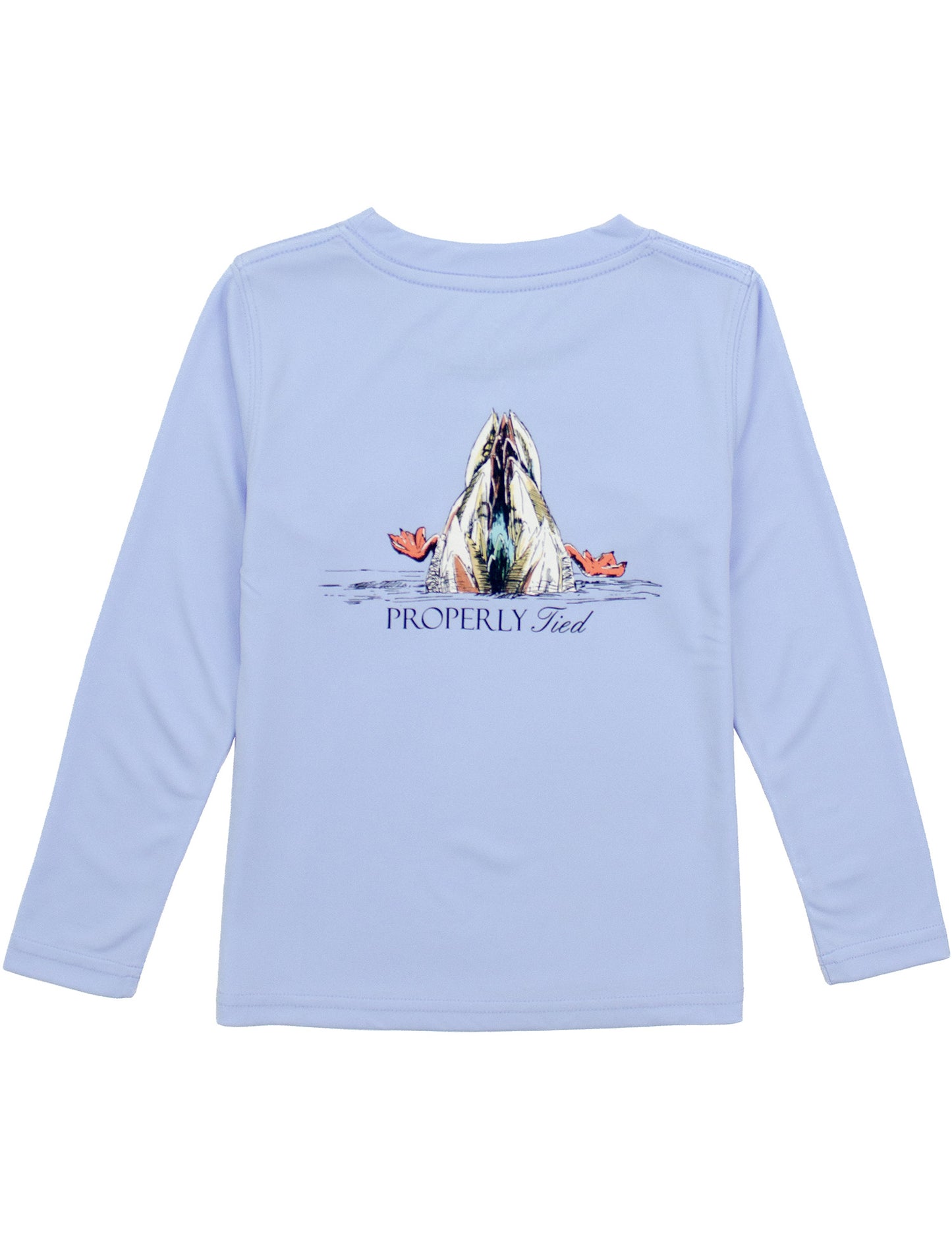 Performance Tee LS Diving Mallard Light Blue