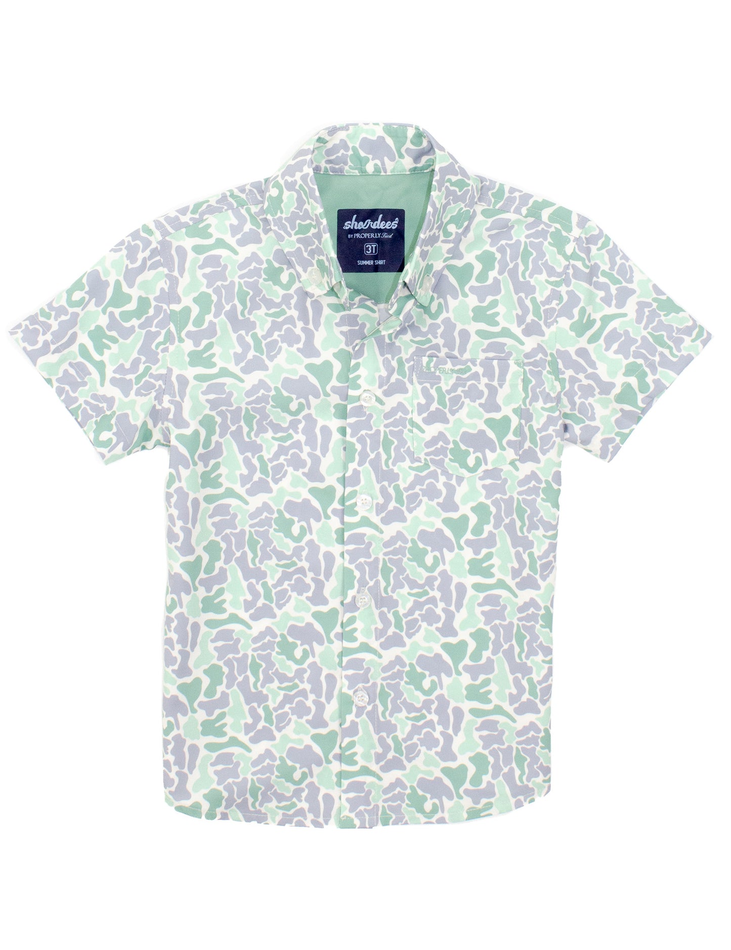 Sage Camo Shordees Summer Shirt