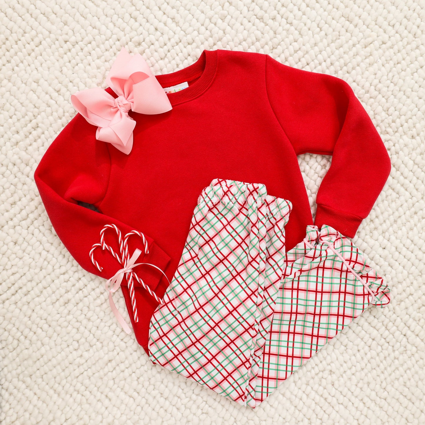 Pink Merry & Bright Christmas Plaid Pant