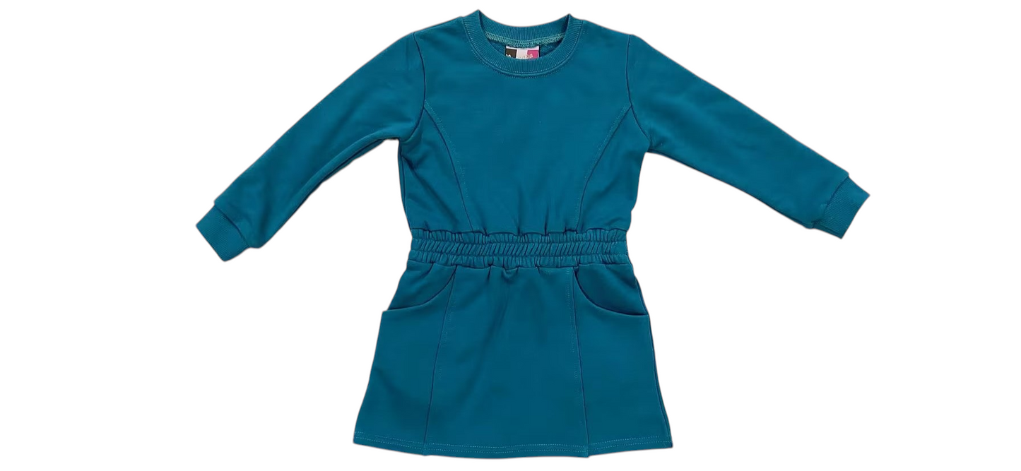 Vivi Sweatshirt Dress - Teal