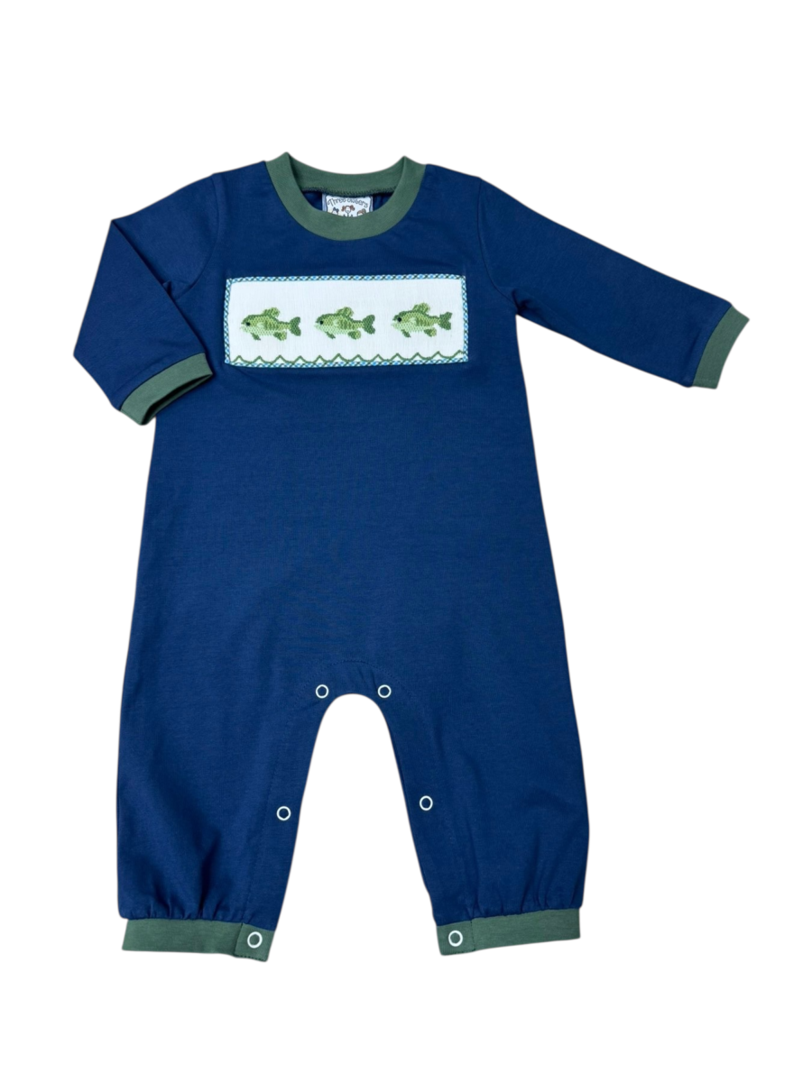 Boys Reelin' Them In Smocked Romper