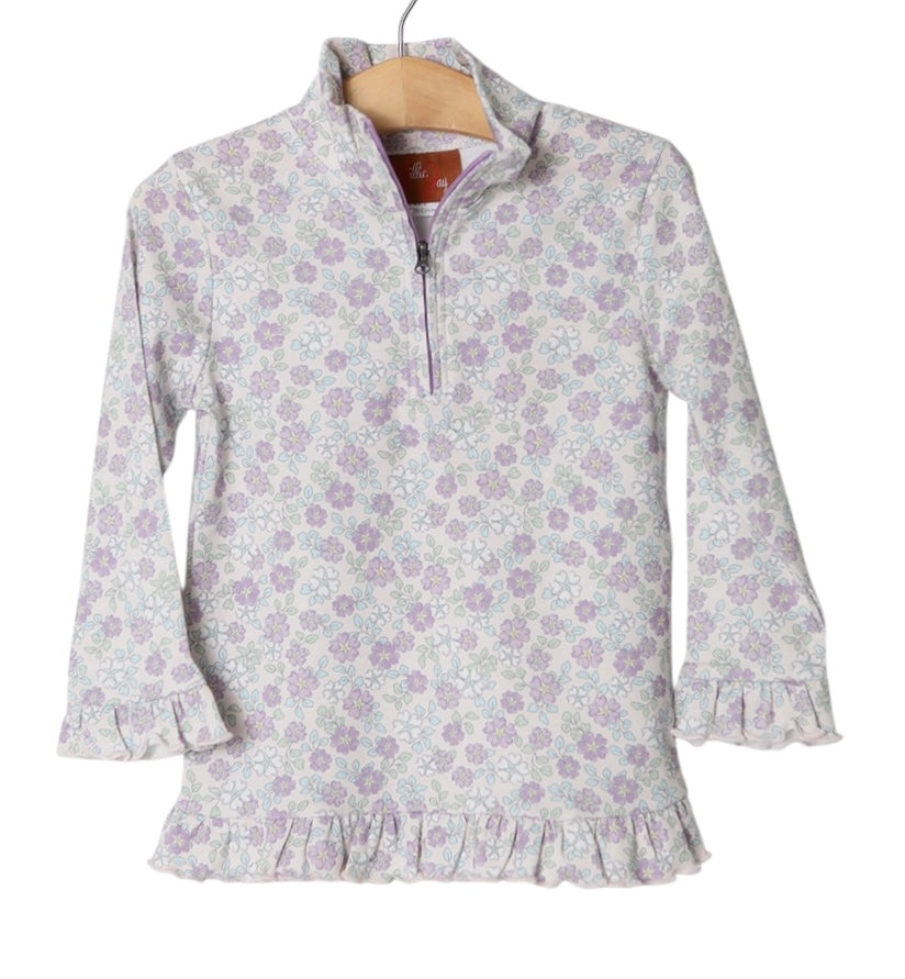 Ellie 1/4 Zip Pullover - Floral