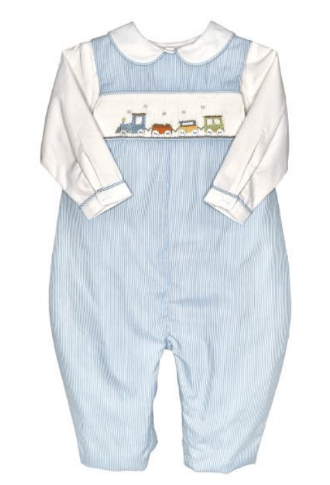 Smocked Train Longall w/ Peter Pan Shirt