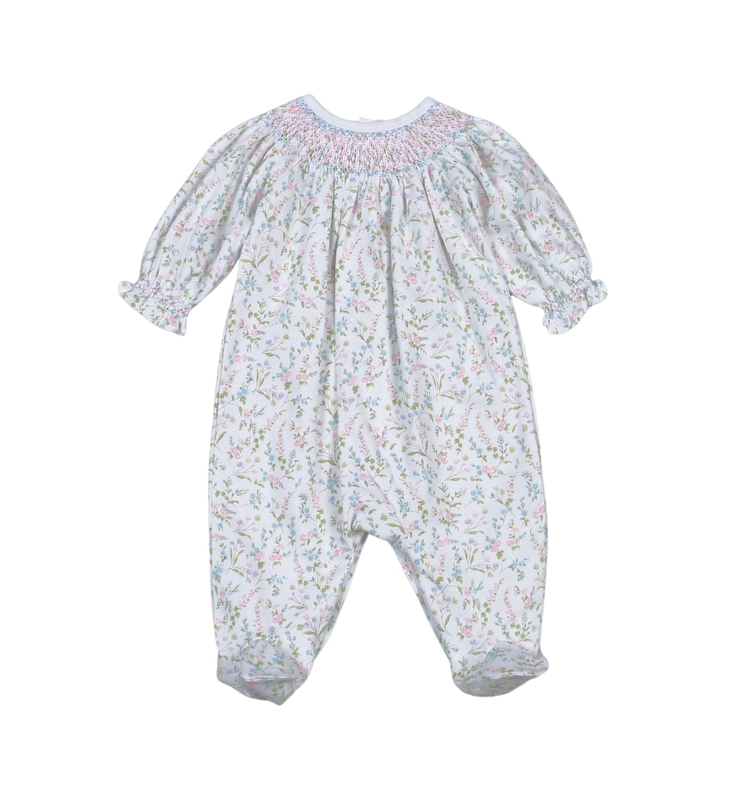Vivian Floral Smocked Bishop Footie