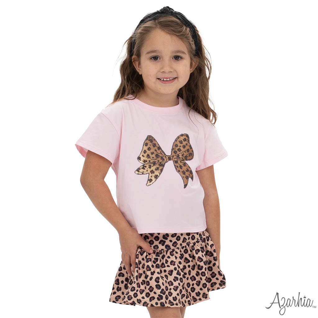 Classic Leopard Gathered Skort