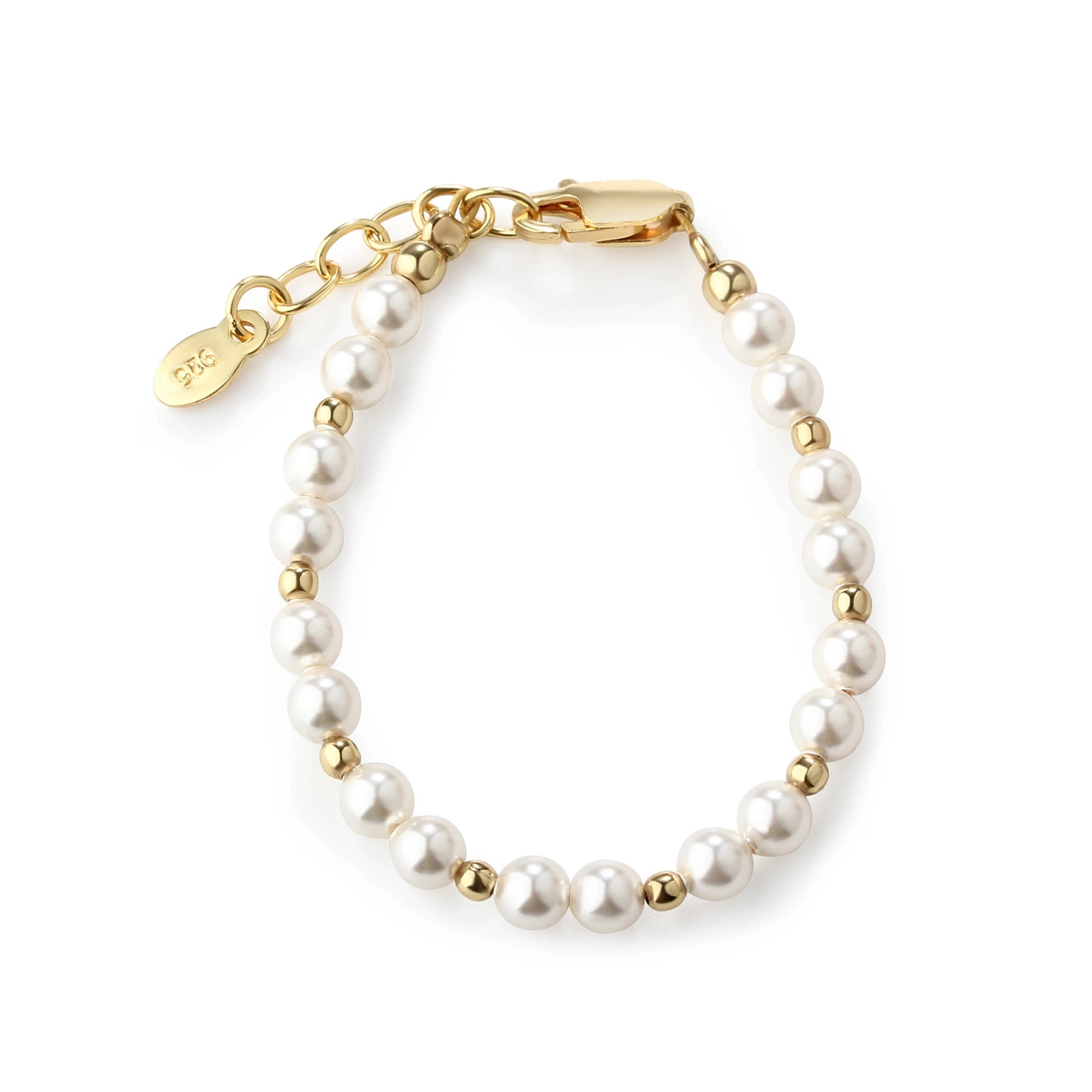 Girls 14K Gold-Plated Pearl Bracelet - Brynn