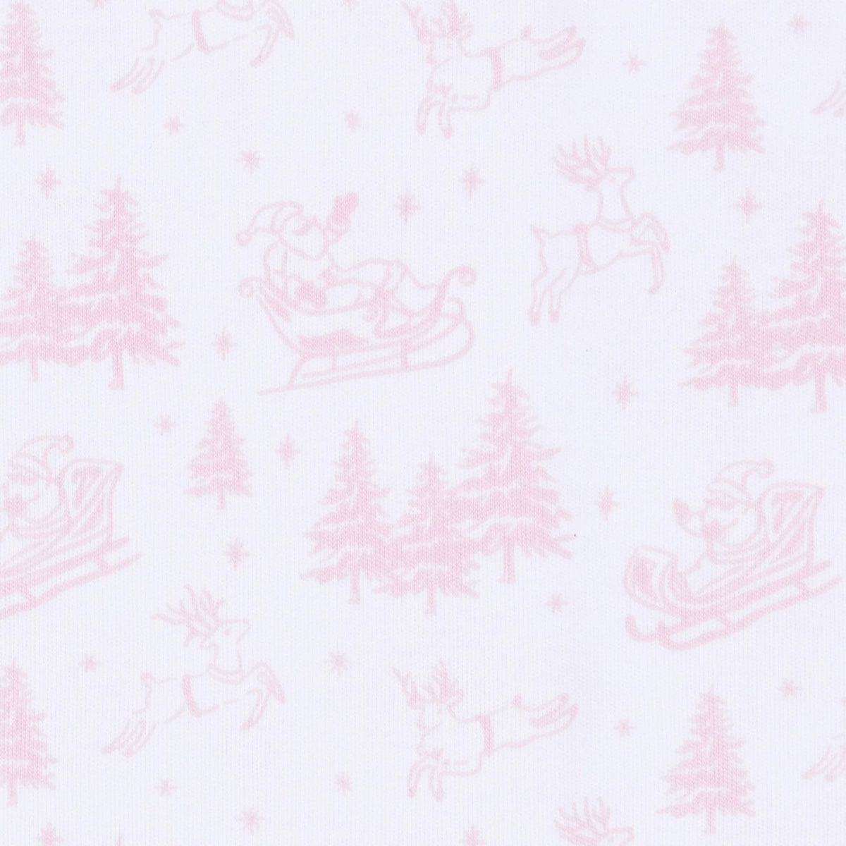 Holiday Toile Zip Pajamas - Pink