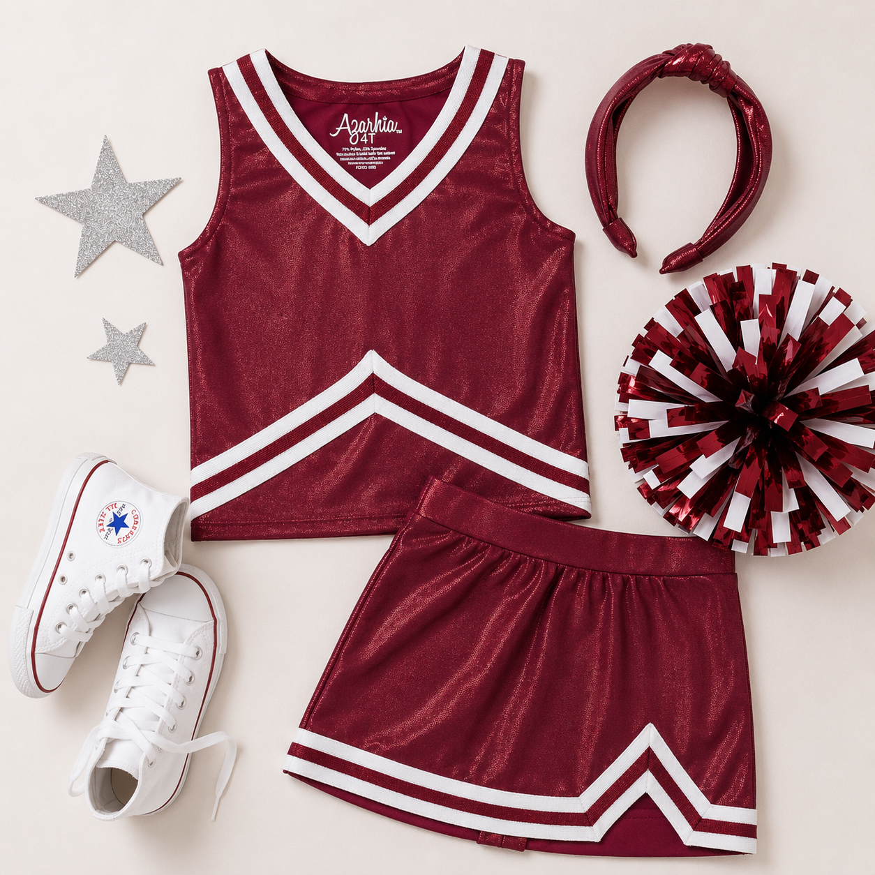 Shimmer Cheer Suit - Maroon