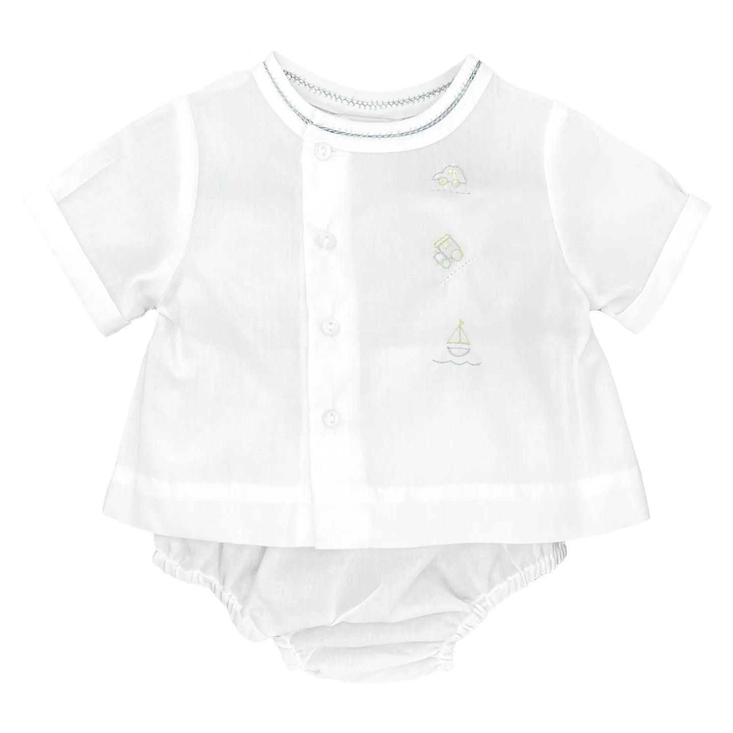 Boy Nursery Shadow Embroidered Diaper Set