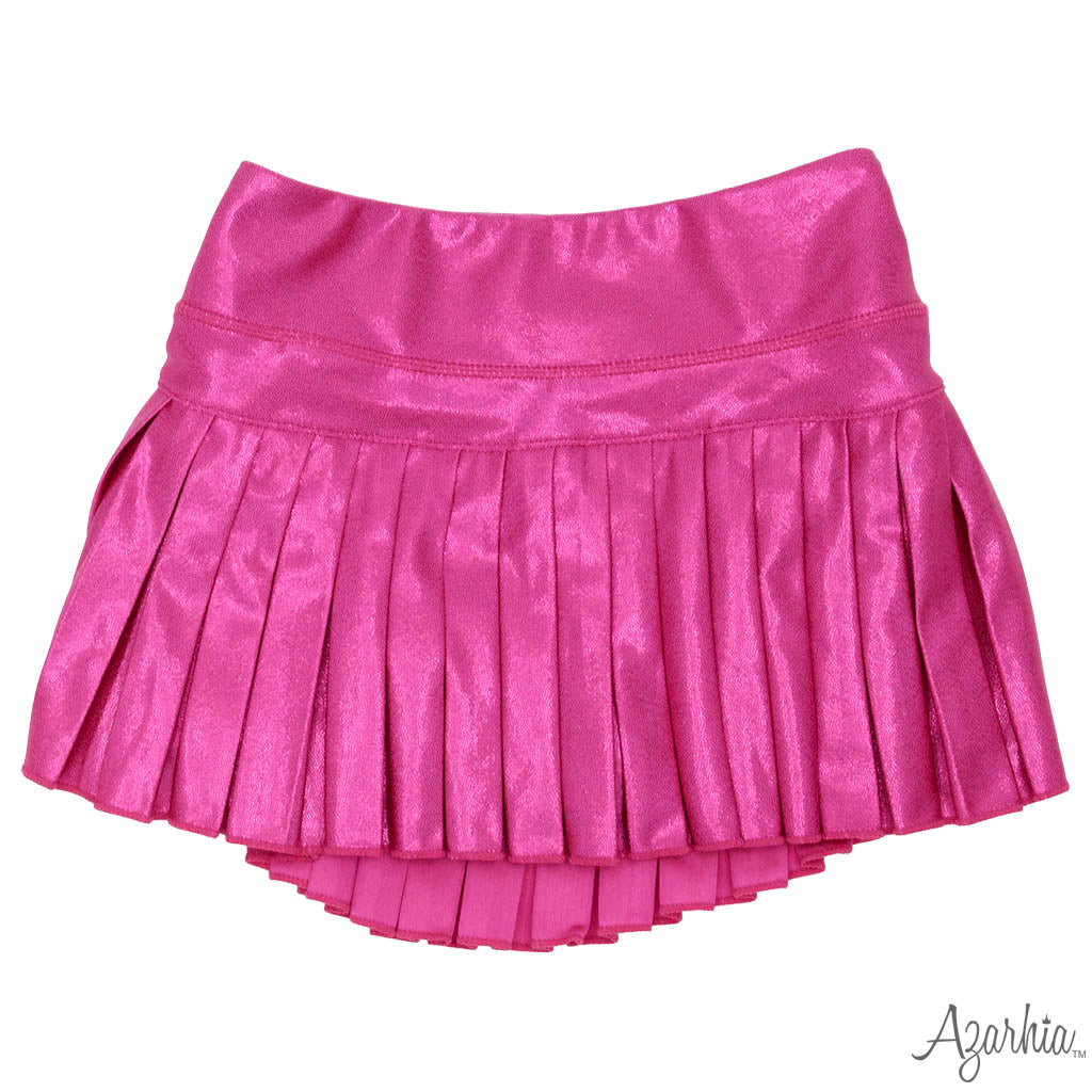Mini Pleated Skort - Hot Pink Shimmer