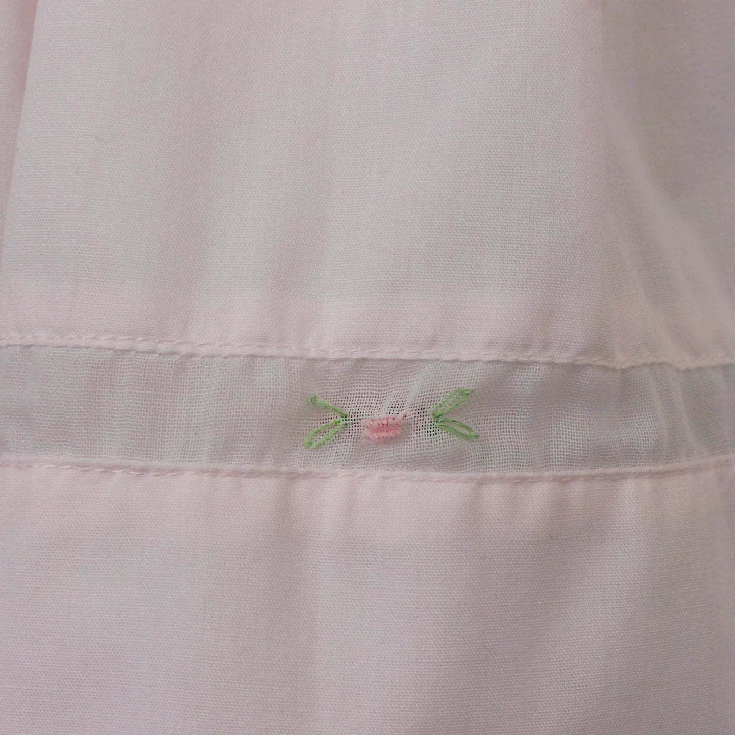 Pink Smocked Daygown w/ Voile Insert and Bonnet