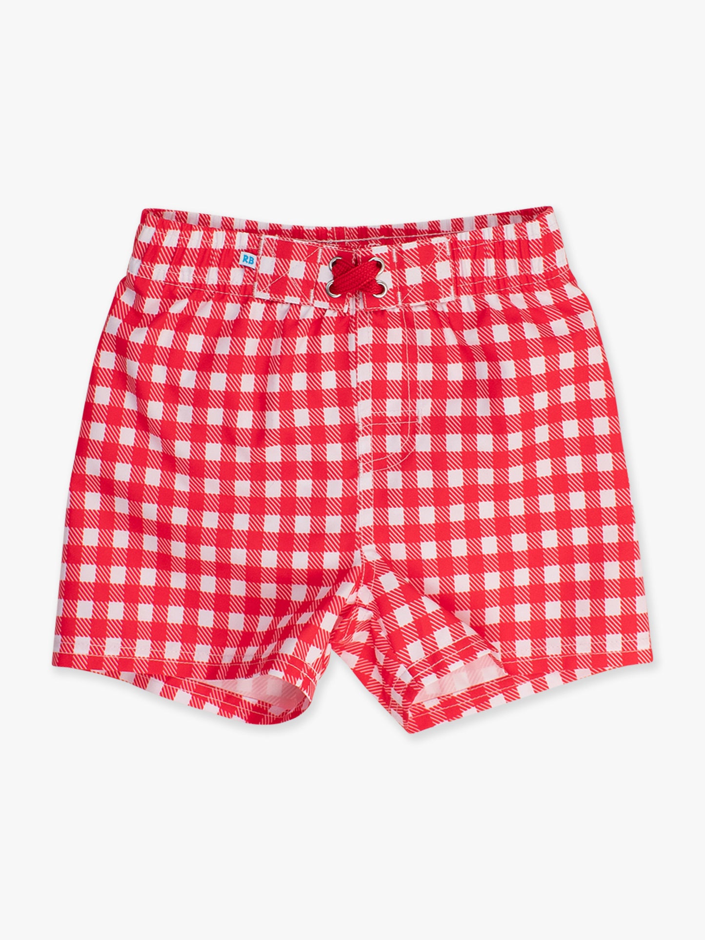 Red Gingham Swim Trunk