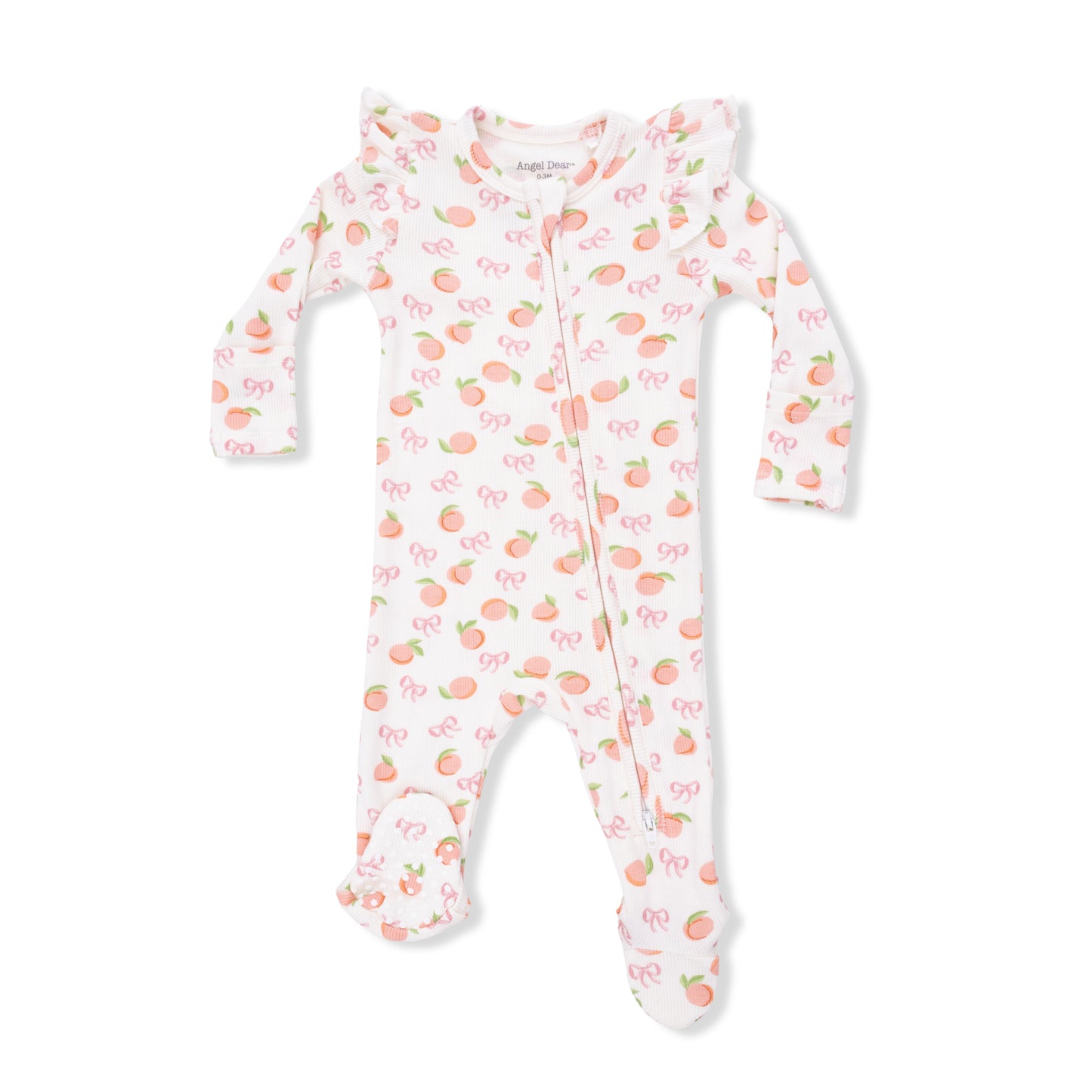 Little Peaches Ruffle Zipper Footie
