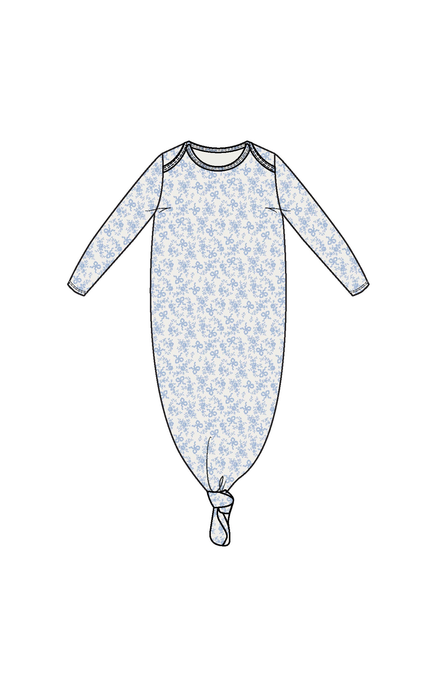 Knotted Gown - Romi Floral