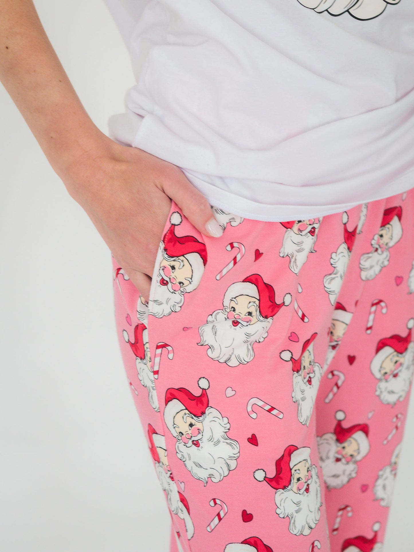 Pink Santa Joy Adult Pajama Pant