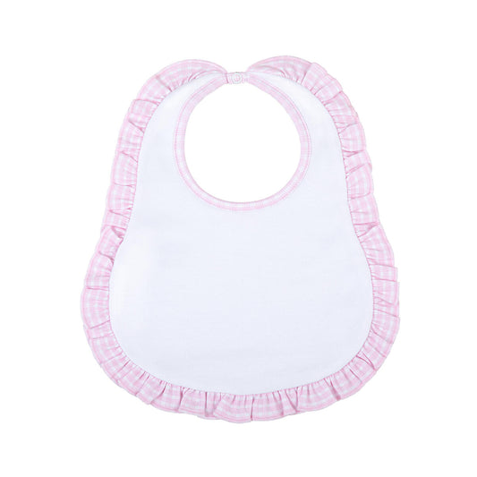 New Beginnings Pink Ruffle Bib