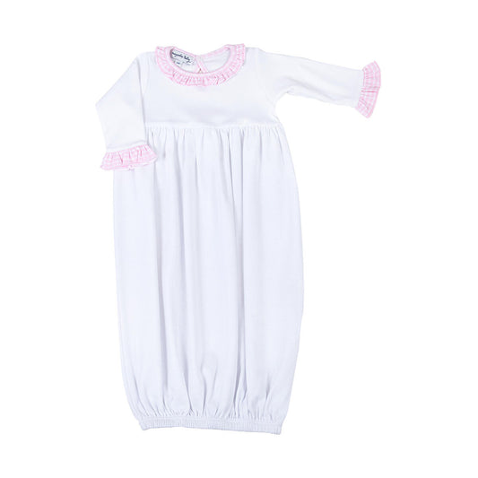 New Beginnings Pink Ruffle Gathered Gown