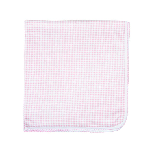 Mini Checks Swaddle Blanket - Pink