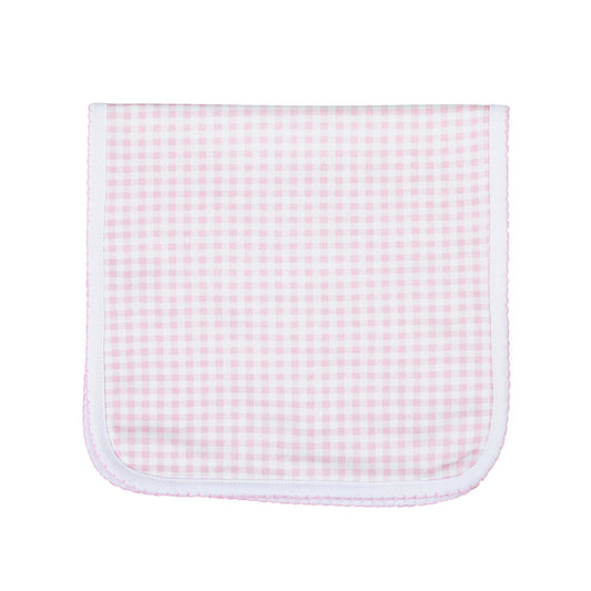 Mini Checks Burp Cloth - Pink