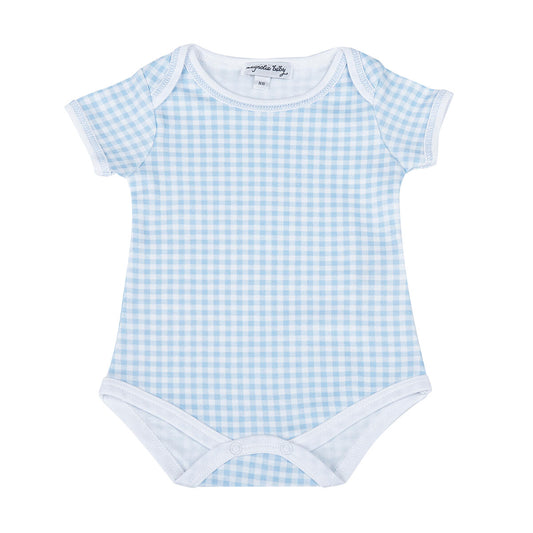 Mini Checks Bodysuit - Blue