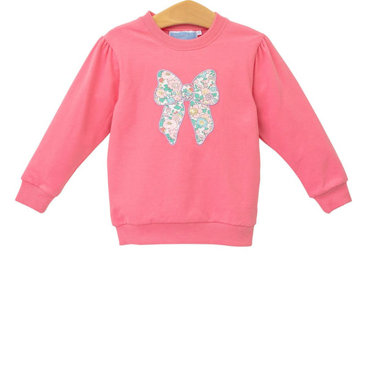 French Terry Pullover - Floral Bow